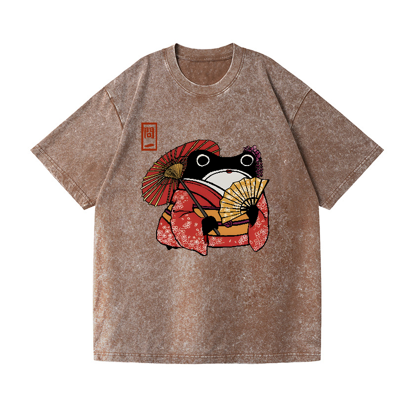 Matsumoto Hoji Frog Vintage Wash Japanese Design T-Shirt