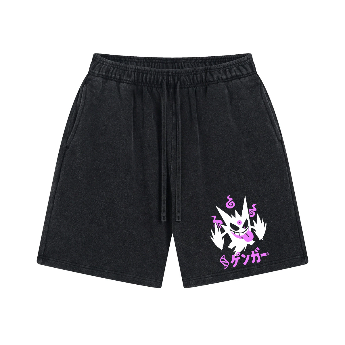 Gengar Anime Vintage Washed Cotton Shorts