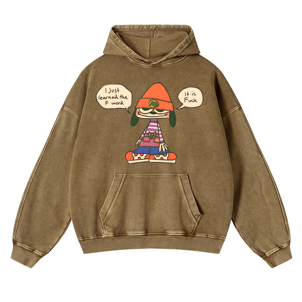 PaRappa the Rapper Vintage Washed Thick Cotton Hoodie