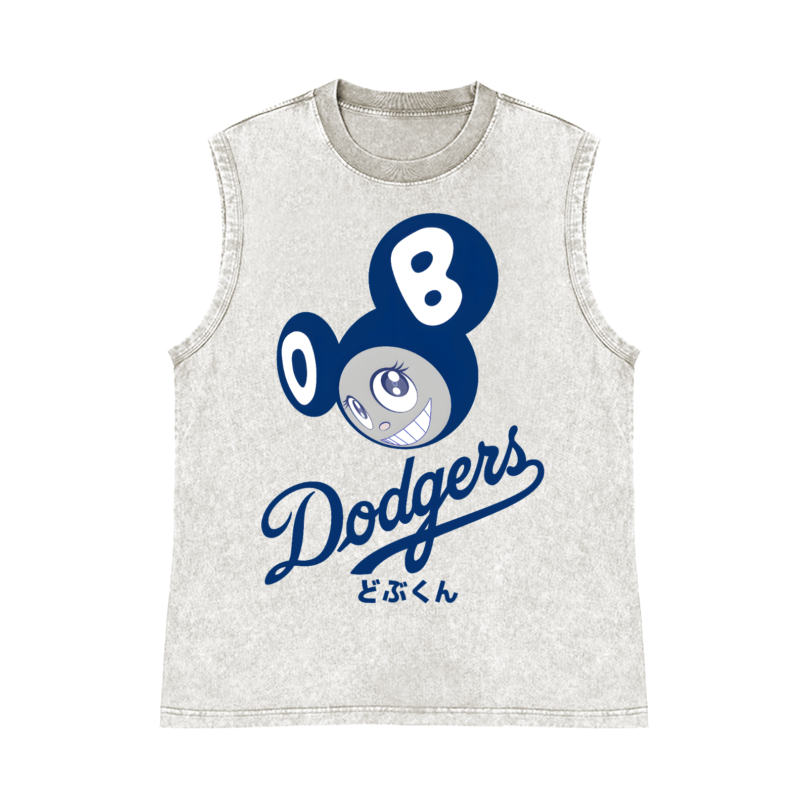 Dodgers Japan Sunflower TM Pure Cotton Wash-Dyed Sleeveless Tank Top