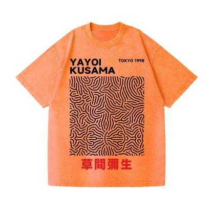 Yayoi Kusama Vintage Wash Japanese Design T-Shirt