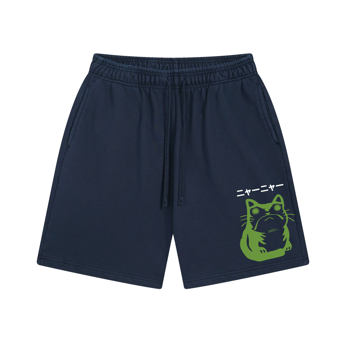 Matsumoto Hoji Cat Frog Vintage Washed Cotton Shorts