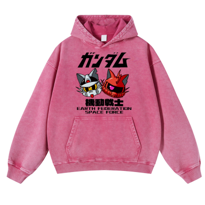 E.F.S.F. Vintage Washed Thick Cotton Hoodie