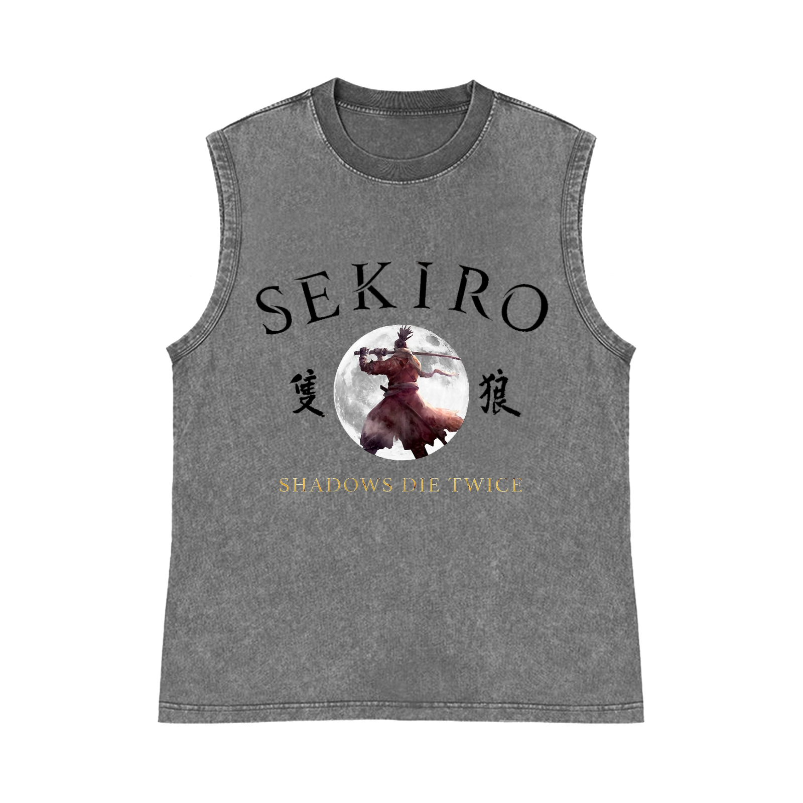 Sekiro Pure Cotton Wash-Dyed Sleeveless Tank Top