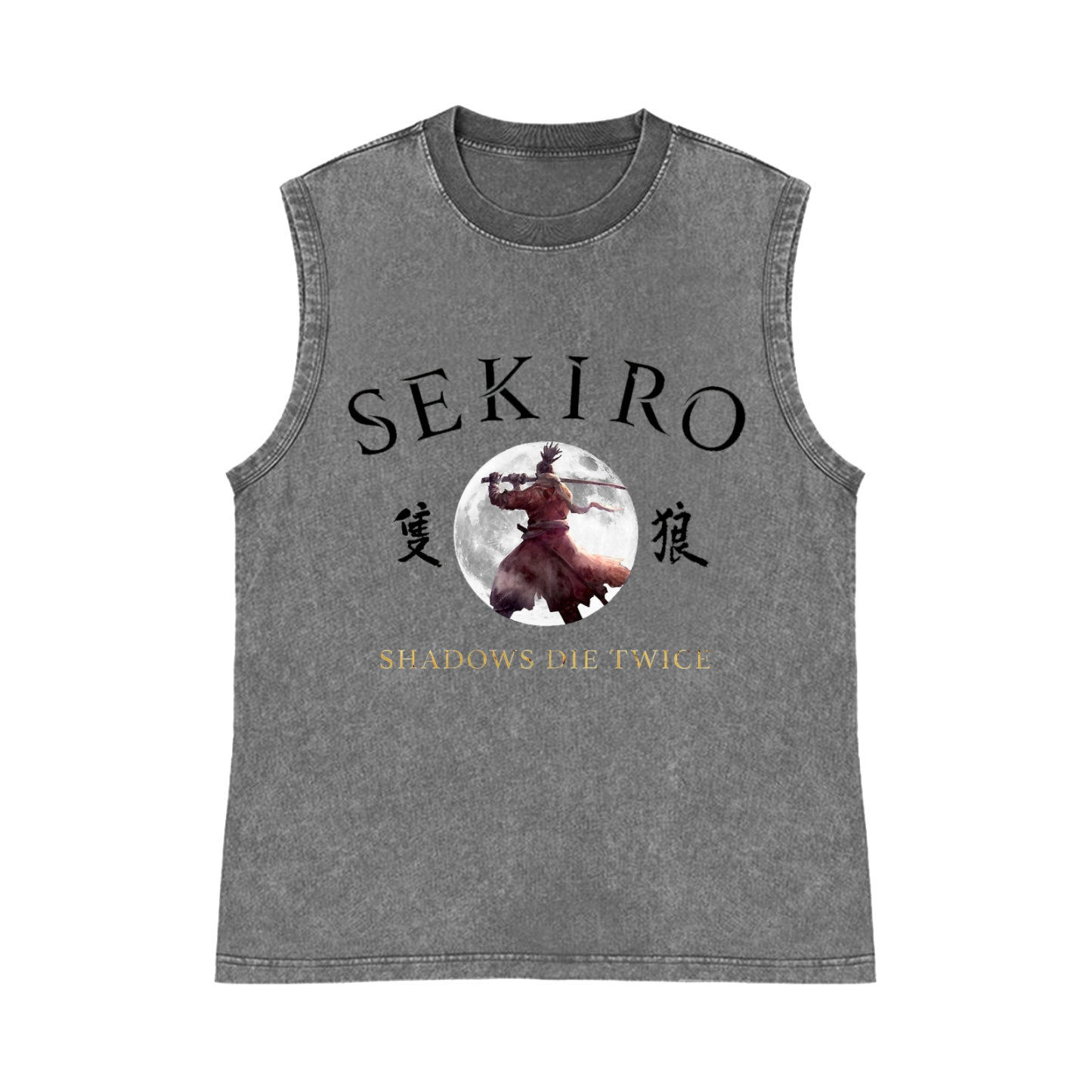 Sekiro Pure Cotton Wash-Dyed Sleeveless Tank Top