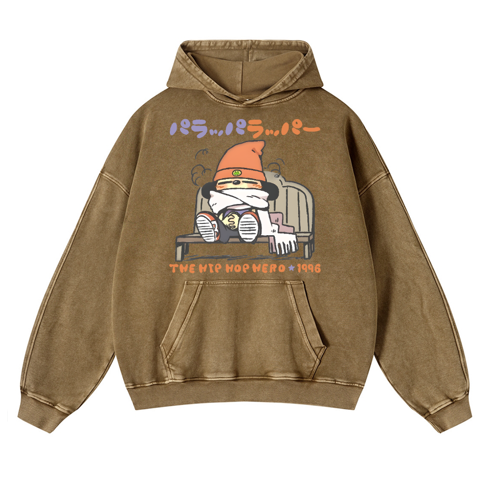 PaRappa the Rapper Vintage Washed Thick Cotton Hoodie