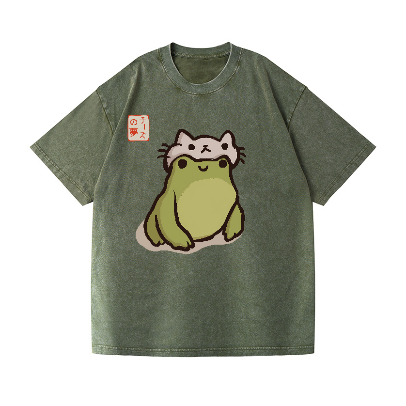 Matsumoto Hoji Frog Vintage Wash Japanese Design T-Shirt