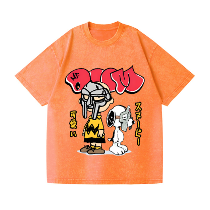 Snoopy MF Doom Vintage Wash Japanese Design T-Shirt