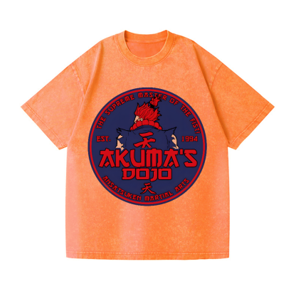 Street Fighter Akuma Vintage Wash Japanese Design T-Shirt