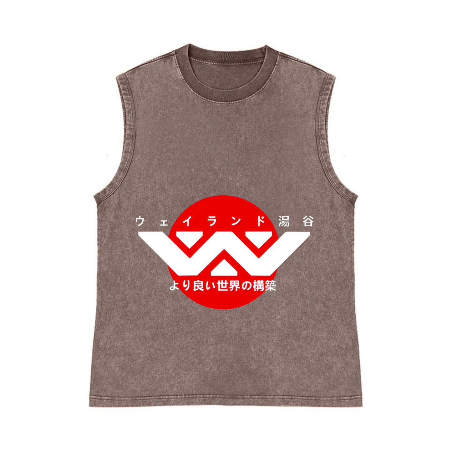 Alien Weyland Yutani Pure Cotton Wash-Dyed Sleeveless Tank Top