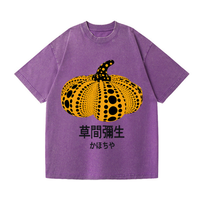Yayoi Kusama Pumpkin Vintage Wash Japanese Design T-Shirt