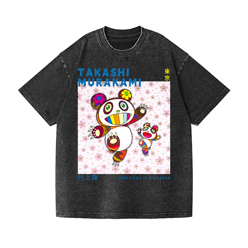 Panda TM Vintage Wash Japanese Design T-Shirt