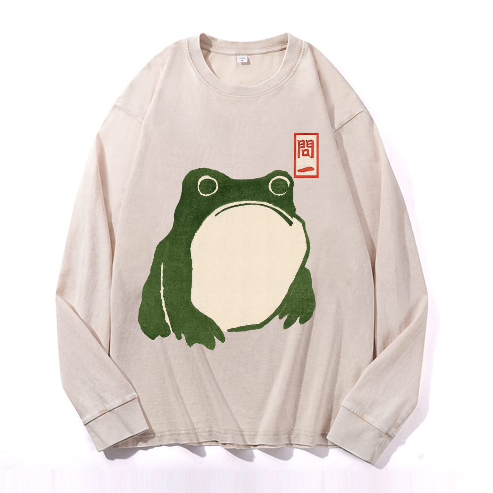 Matsumoto Hoji Cat Vintage Cotton Wash Crewneck Sweatshirt