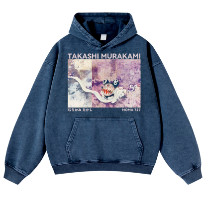 Japan Sunflower Panda TM Vintage Washed Thick Cotton Hoodie