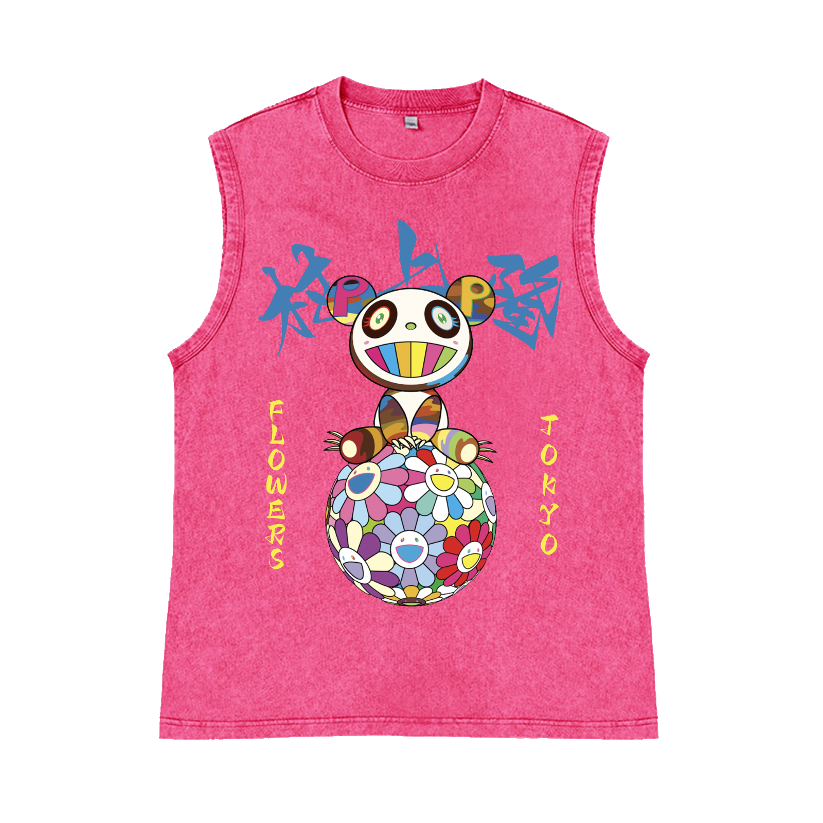 Panda Sunflower TM Pure Cotton Wash-Dyed Sleeveless Tank Top