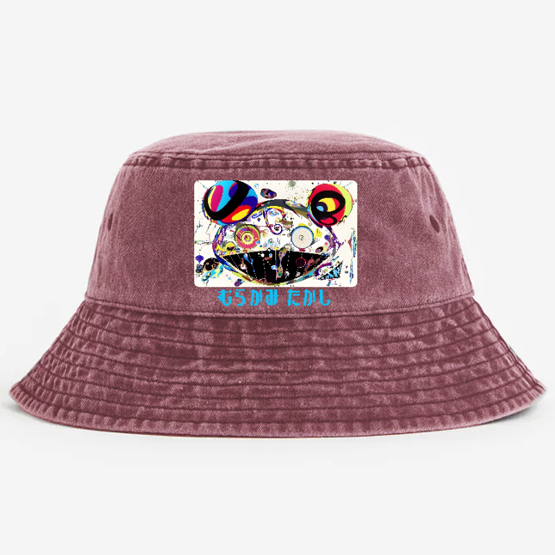 Japan Sunflower Panda TM Vintage 100% Cotton Bucket Hat