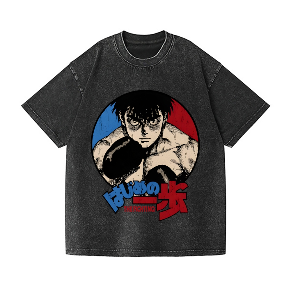 Hajime No Ippo Vintage Wash Japanese Design T-Shirt