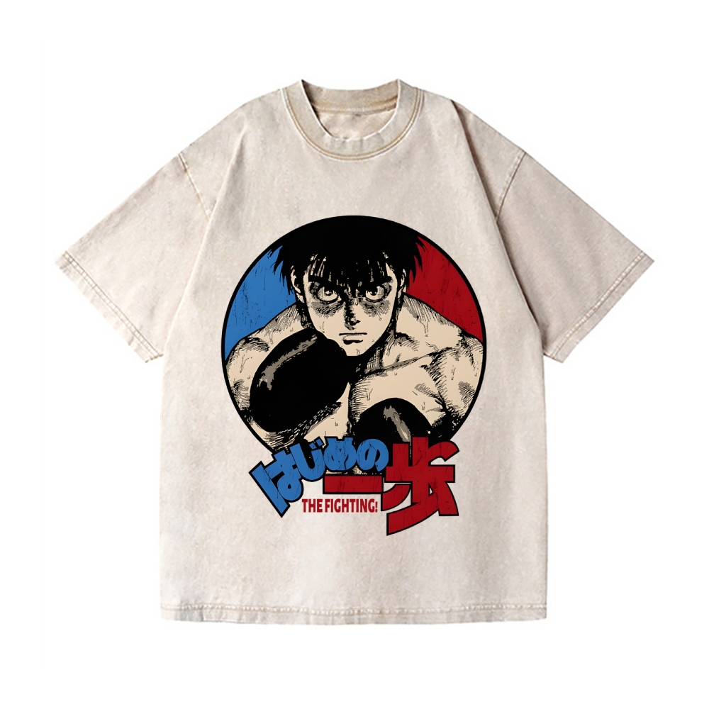 Hajime No Ippo Vintage Wash Japanese Design T-Shirt