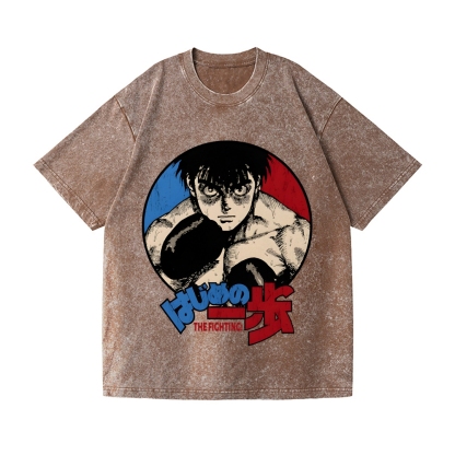 Hajime No Ippo Vintage Wash Japanese Design T-Shirt