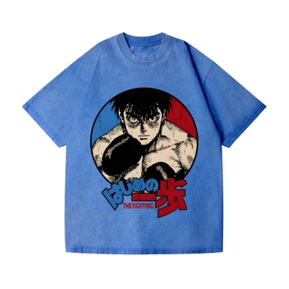 Hajime No Ippo Vintage Wash Japanese Design T-Shirt