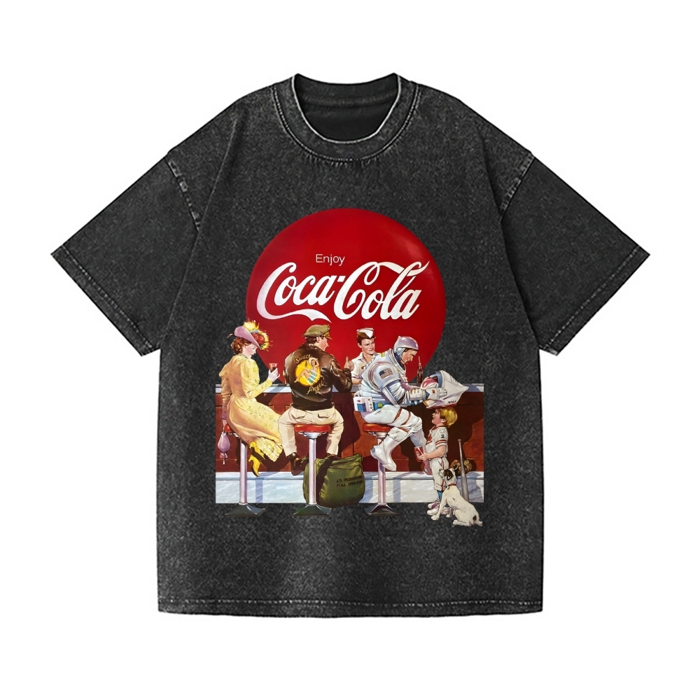 Coca Cola Vintage Wash Japanese Design T-Shirt