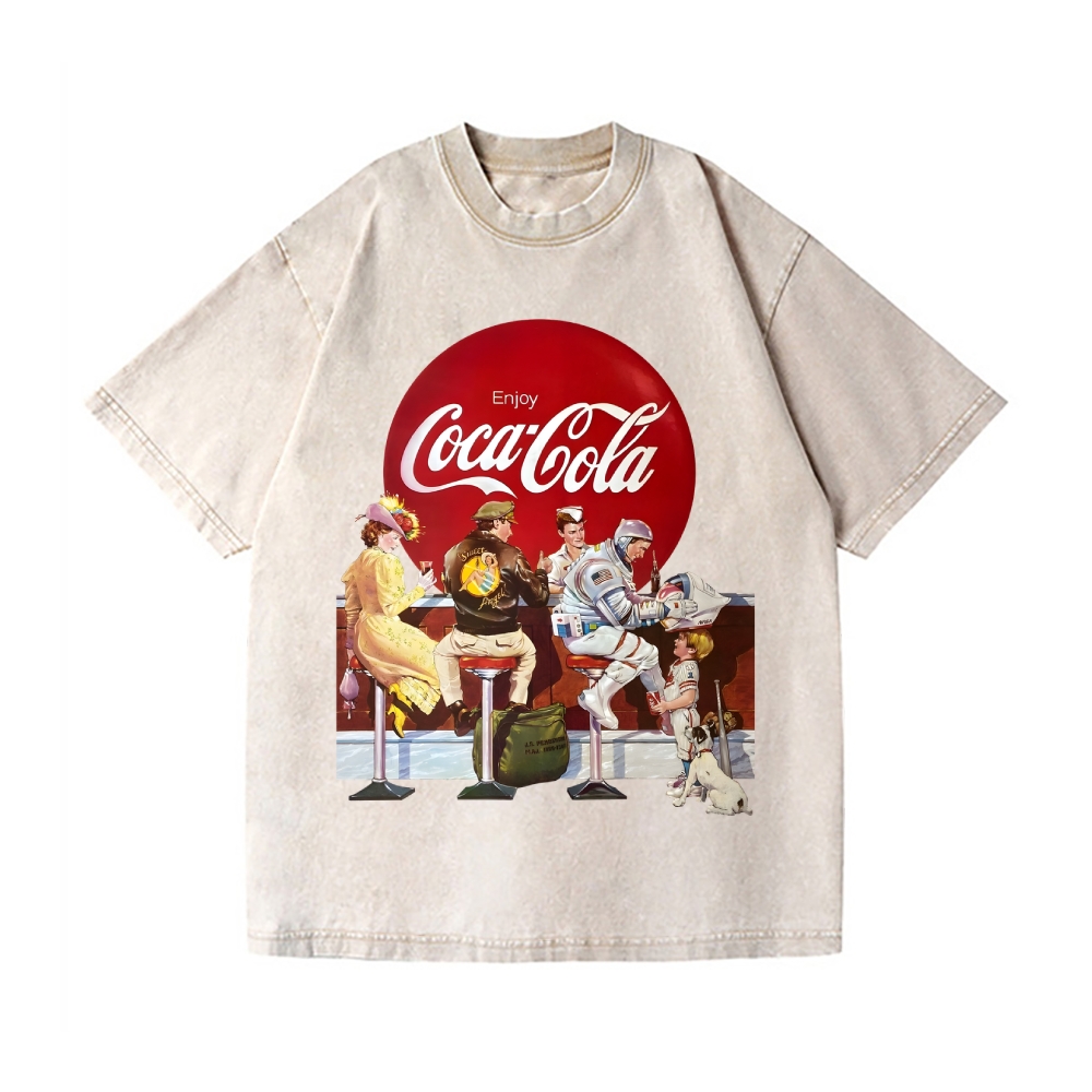 Coca Cola Vintage Wash Japanese Design T-Shirt