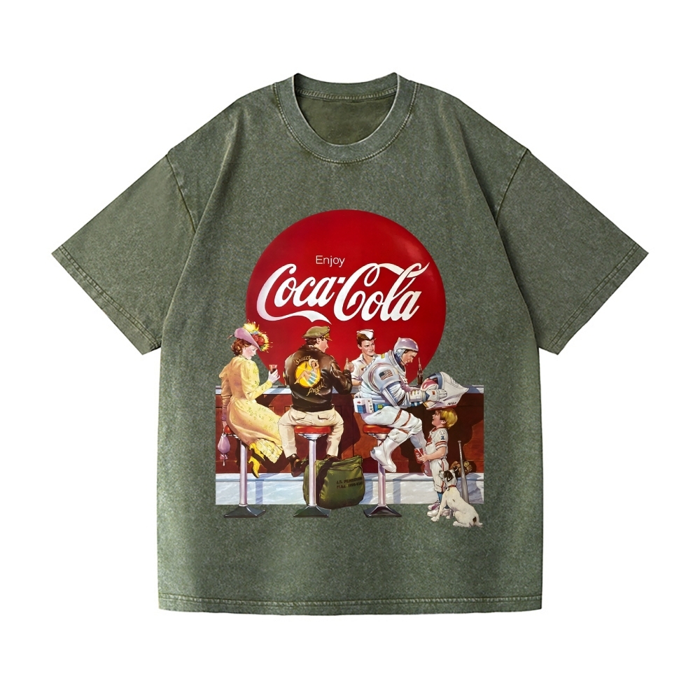 Coca Cola Vintage Wash Japanese Design T-Shirt