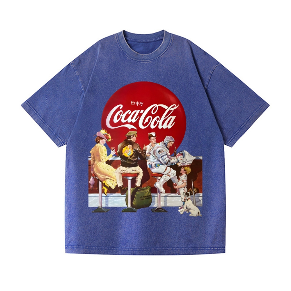 Coca Cola Vintage Wash Japanese Design T-Shirt