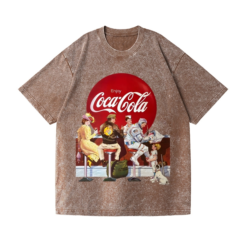 Coca Cola Vintage Wash Japanese Design T-Shirt