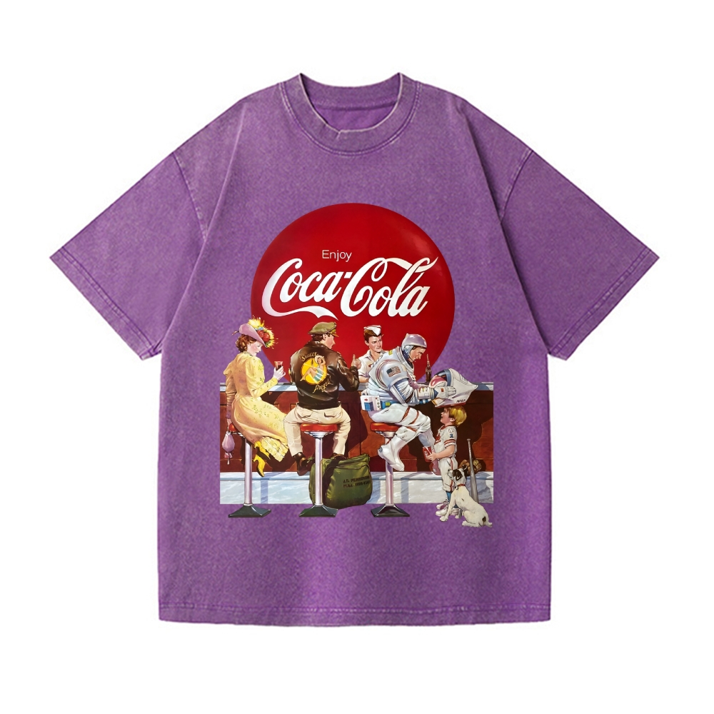 Coca Cola Vintage Wash Japanese Design T-Shirt