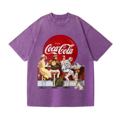 Coca Cola Vintage Wash Japanese Design T-Shirt