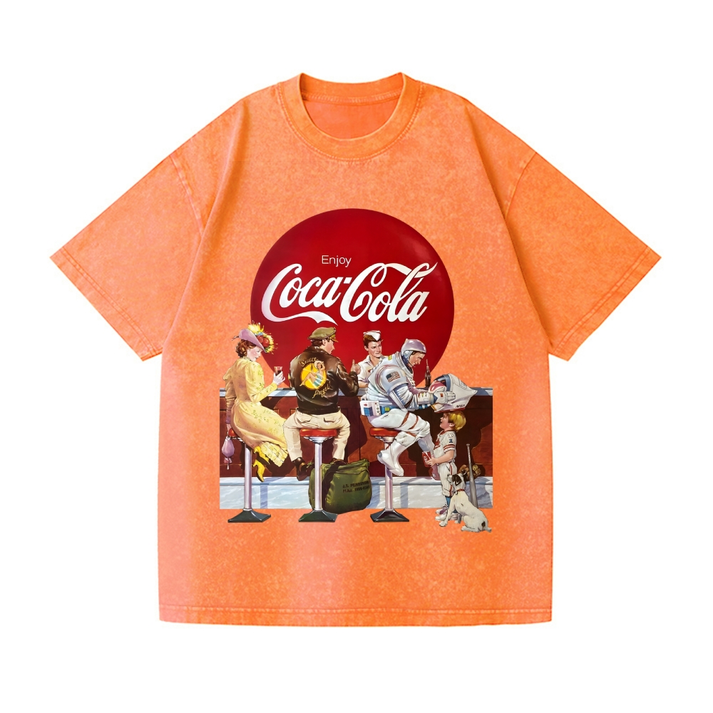 Coca Cola Vintage Wash Japanese Design T-Shirt