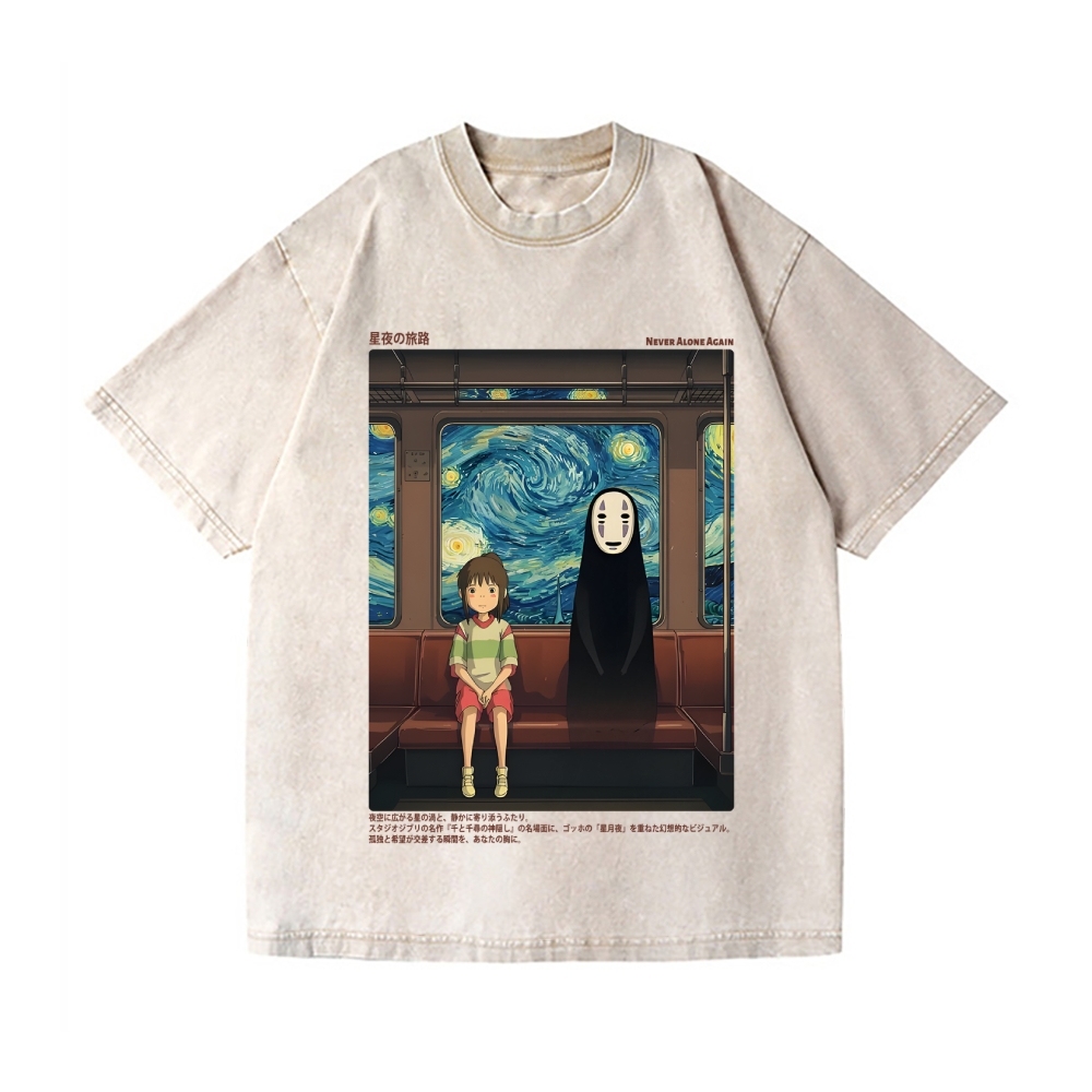 Ghibli Spirited Away No Face Vintage Wash Japanese Design T-Shirt