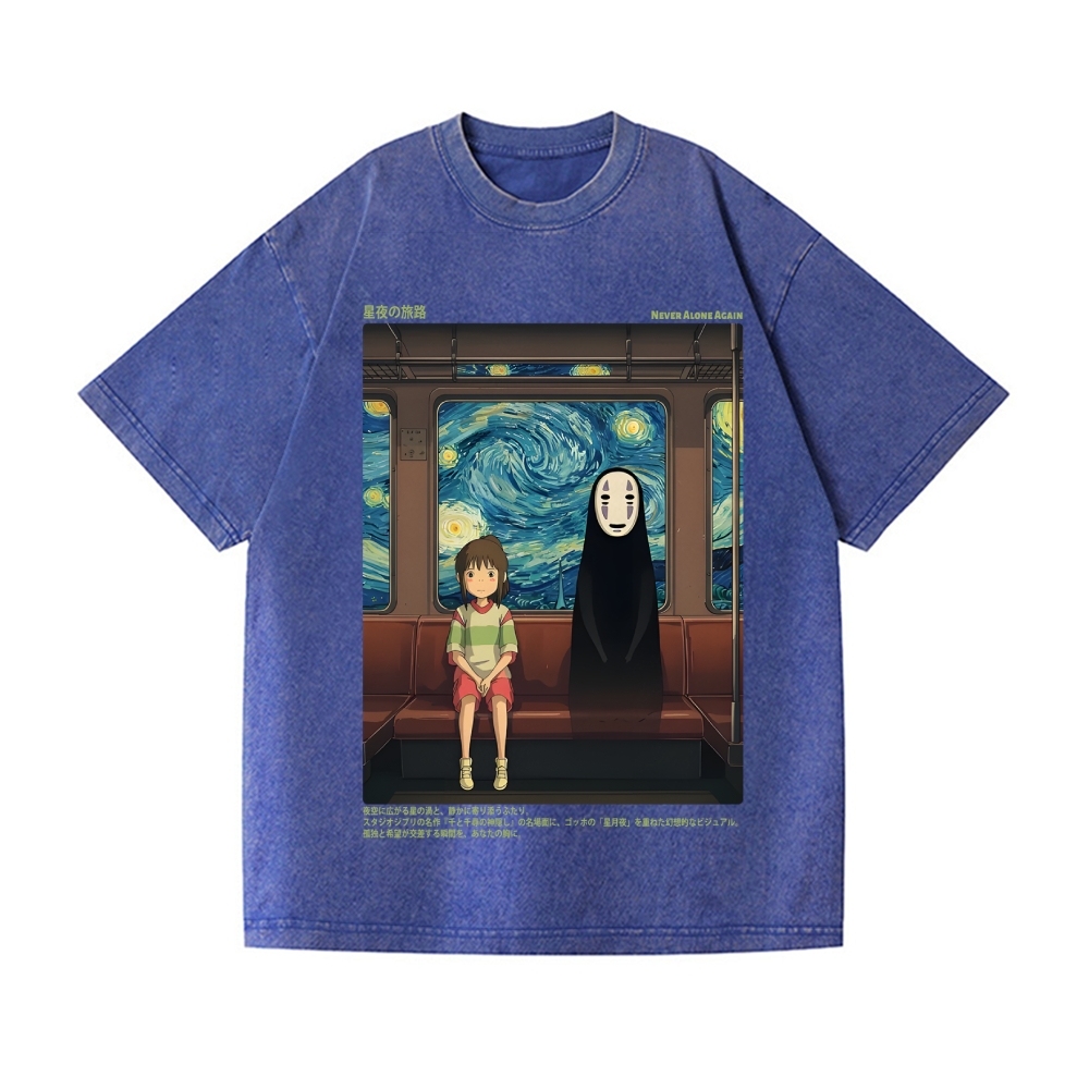 Ghibli Spirited Away No Face Vintage Wash Japanese Design T-Shirt
