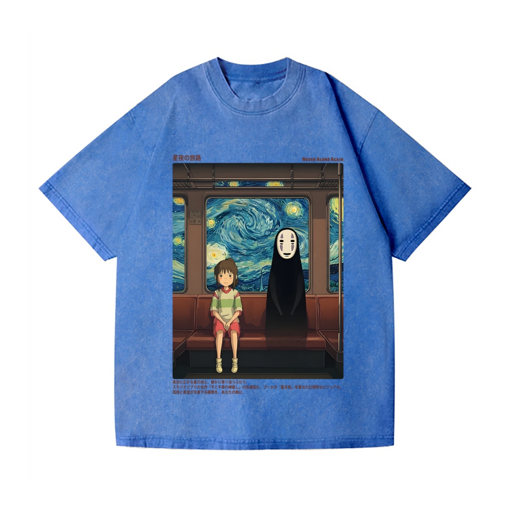 Ghibli Spirited Away No Face Vintage Wash Japanese Design T-Shirt