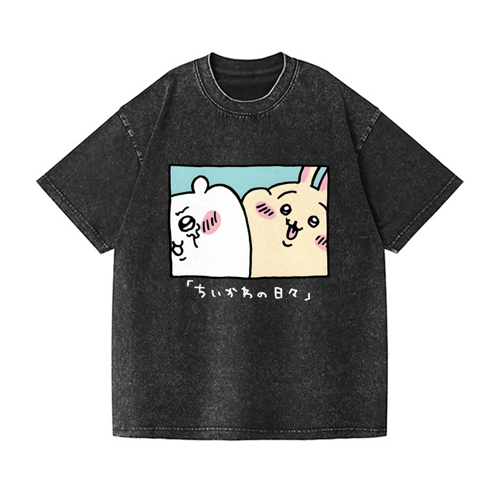 Chiikawa Vintage Wash Japanese Design T-Shirt