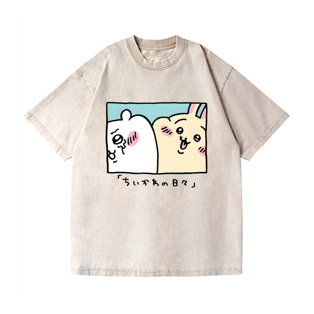 Chiikawa Vintage Wash Japanese Design T-Shirt