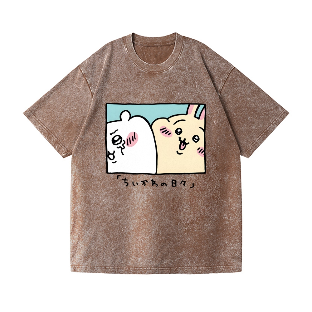 Chiikawa Vintage Wash Japanese Design T-Shirt