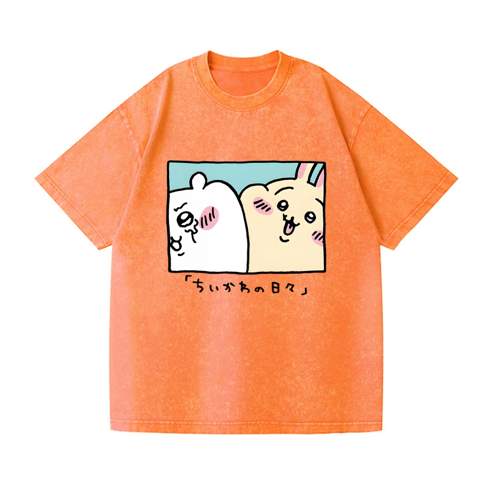 Chiikawa Vintage Wash Japanese Design T-Shirt