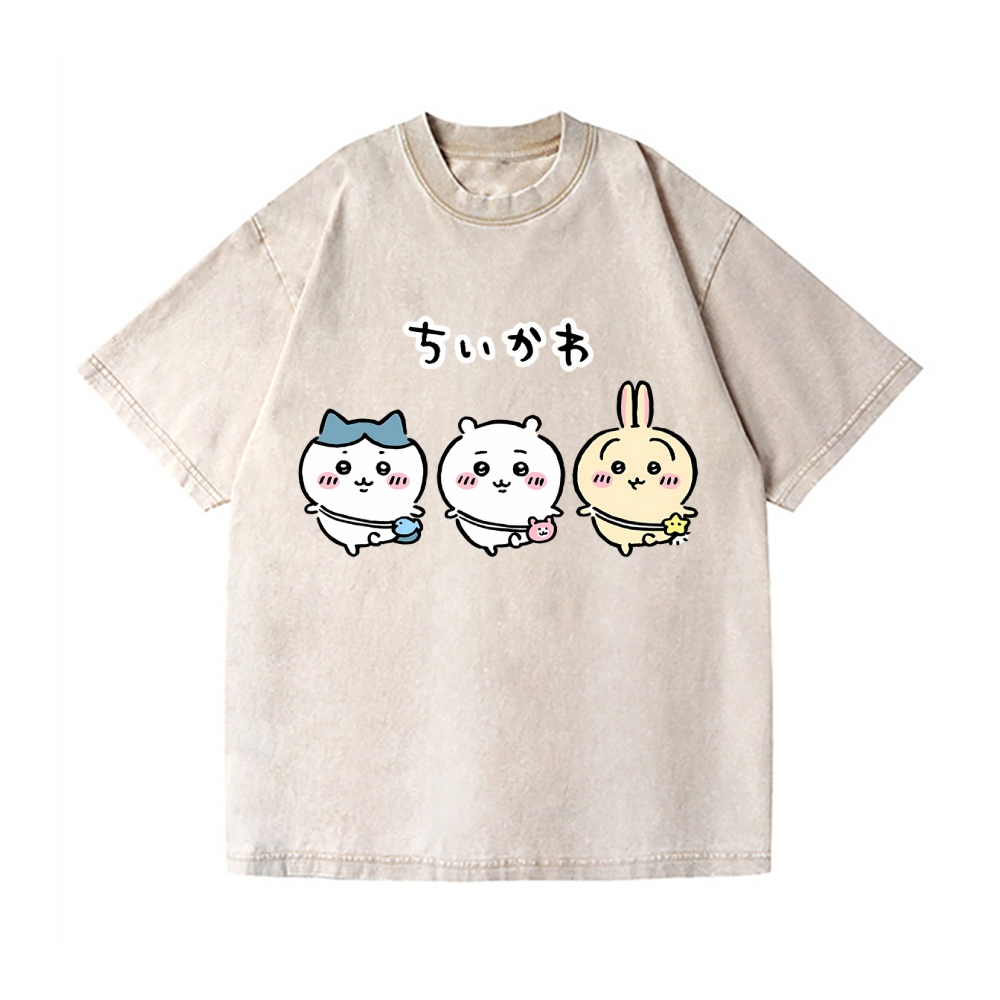 Chiikawa Vintage Wash Japanese Design T-Shirt