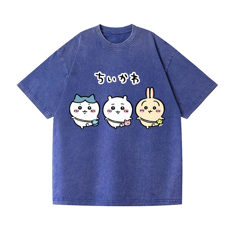 Chiikawa  Vintage Wash Japanese Design T-Shirt