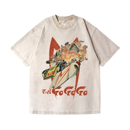 Speed Racer Vintage Wash Japanese Design T-Shirt