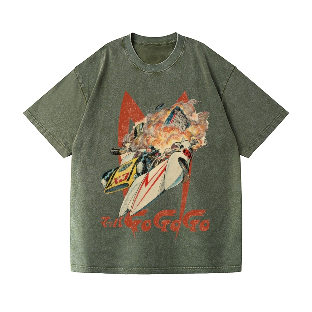 Speed Racer Vintage Wash Japanese Design T-Shirt