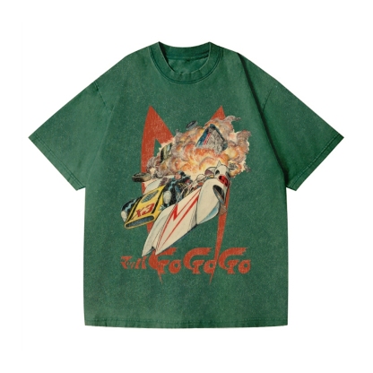 Speed Racer Vintage Wash Japanese Design T-Shirt