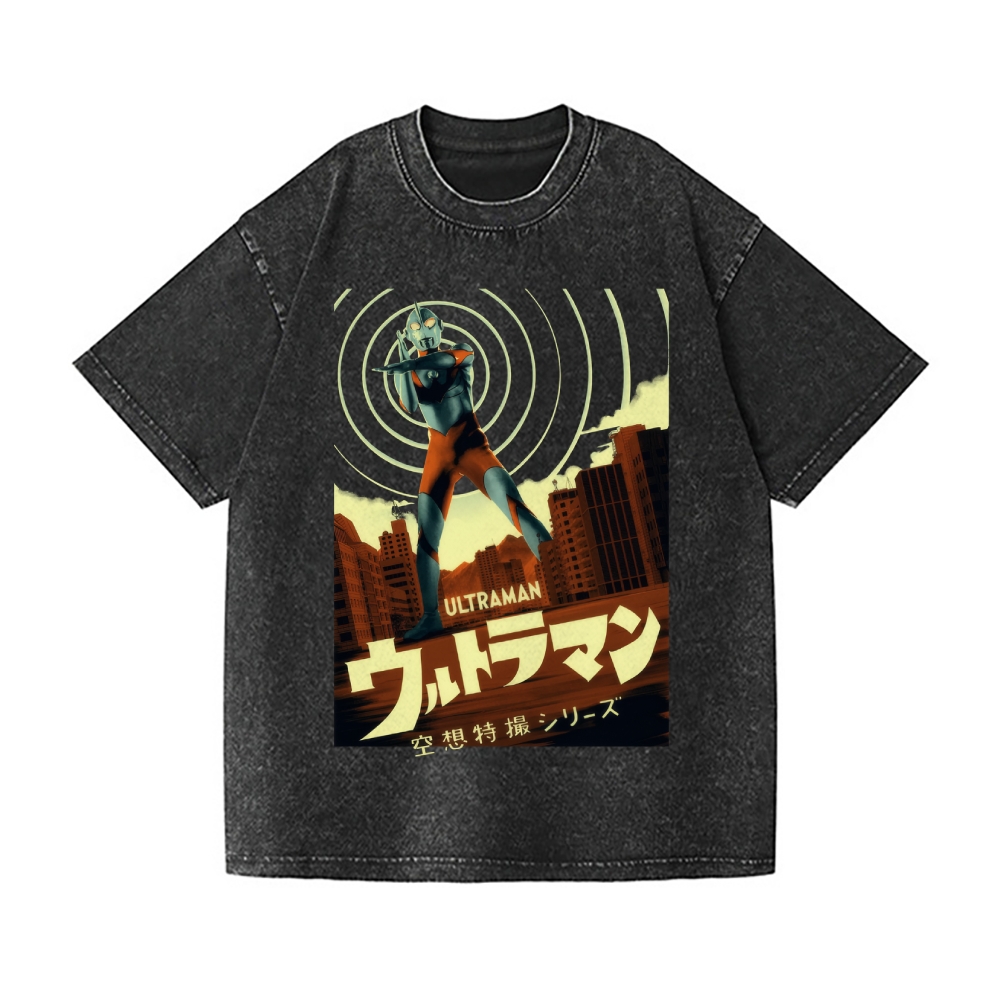 Ultraman Vintage Wash Japanese Design T-Shirt