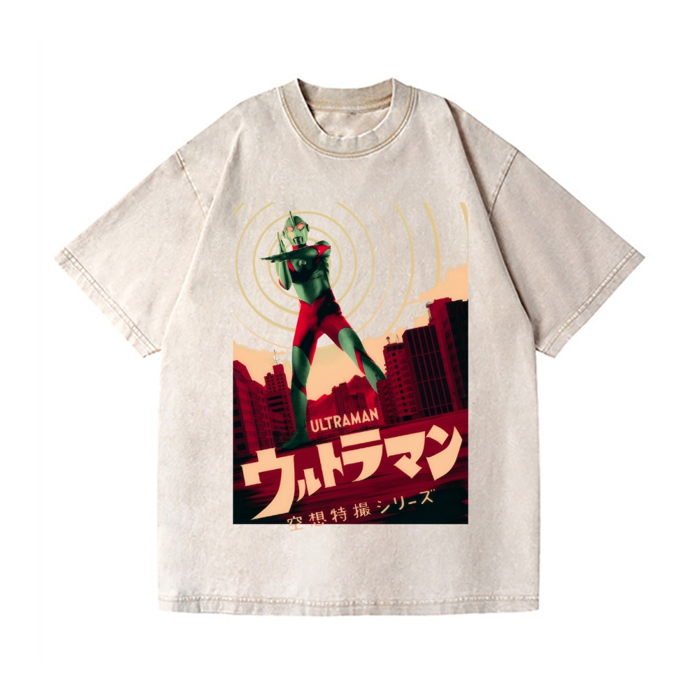 Ultraman Vintage Wash Japanese Design T-Shirt