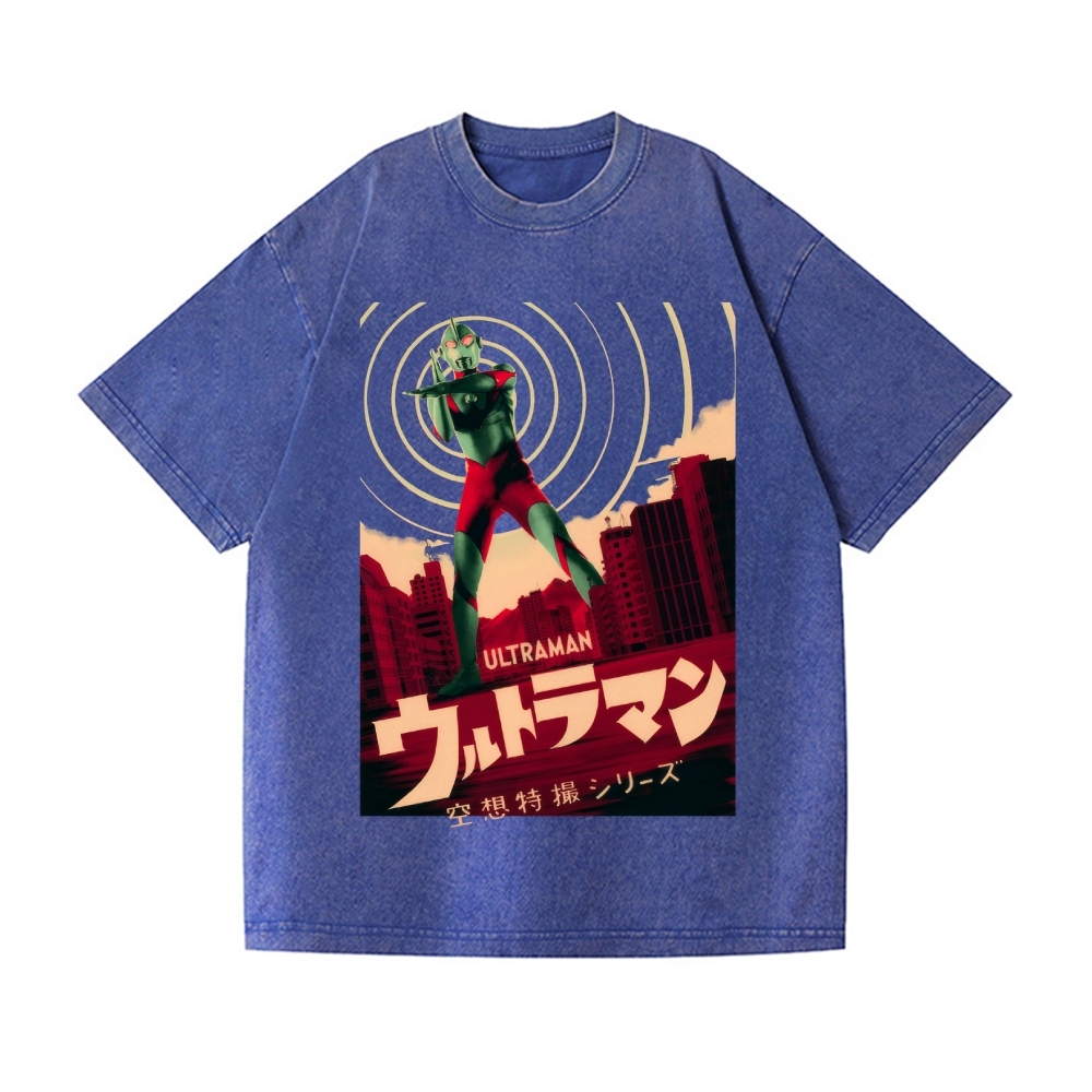 Ultraman Vintage Wash Japanese Design T-Shirt