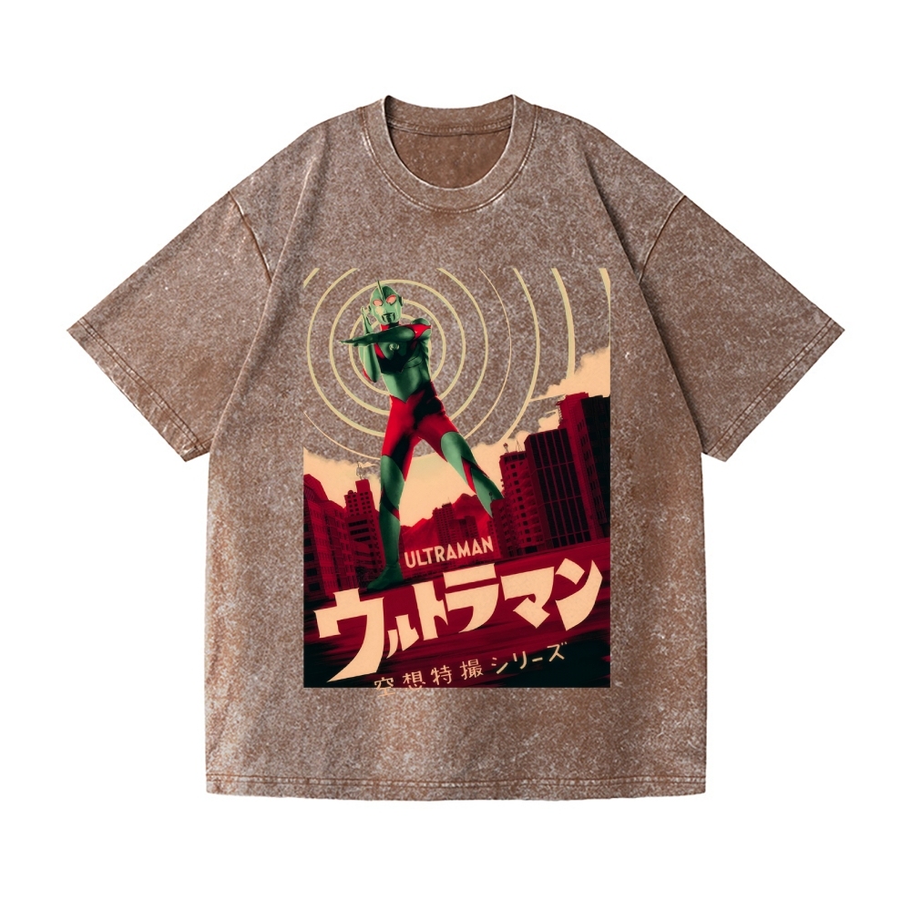 Ultraman Vintage Wash Japanese Design T-Shirt