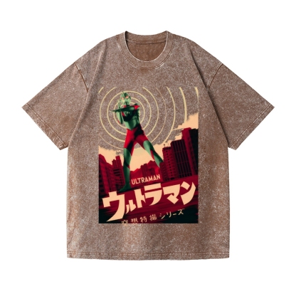Ultraman Vintage Wash Japanese Design T-Shirt