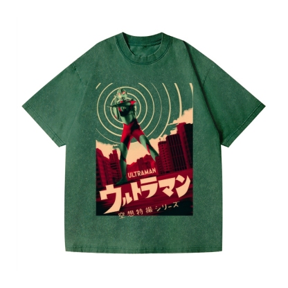 Ultraman Vintage Wash Japanese Design T-Shirt